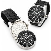 Secret Stash Hidden Watch Safe - Working Wristwatch with Secret Storage Compartment | Concealed Watch Diversion Safe for Cash, Pills &amp; Jewelry | Includes Gift Box Realistic Container Pill Boxes Hiding