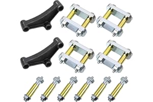 Sporacingrts Heavy Duty Shackle Upgrade Kit with 2Pcs Trailer Leaf Spring Equalizers EQ-104 Compatible with 33" Wheelbase Com