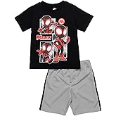 Marvel T-Shirt and Mesh Shorts Outfit Set Toddler to Big Kid Sizes (2T - 14-16)