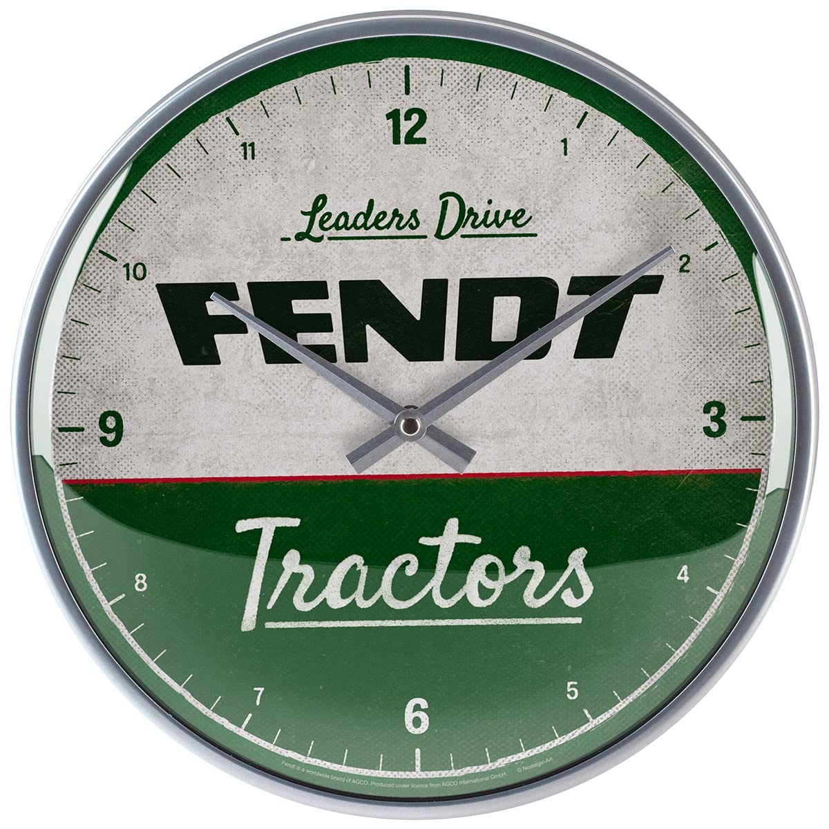 Nostalgic-Art Retro Wall Clock, Fendt - Tractors - Gift Idea for Tractor Fans, Large Kitchen Clock, Vintage Design for Decoration, Diameter 31 cm
