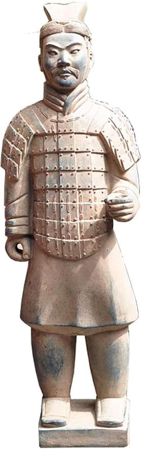 Statues,Terracotta Warrior Statue Garden Ornament Terracotta Army Statue Chinese Terracotta Warriors The Large Standing Terracotta Army