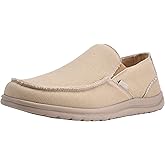 Canven Mens Canvas Shoes Slip On Loafers Deck Shoes Walking Lightweight Causal Slip-ons