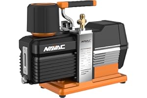 NAVAC NP12DM Vacuum Pump - Vacuum Pump for HVAC Evacuation - 5 Microns - Dual-Stage DC Motor Industrial Grade for Commercial Settings - 12 CFM Flow Rate