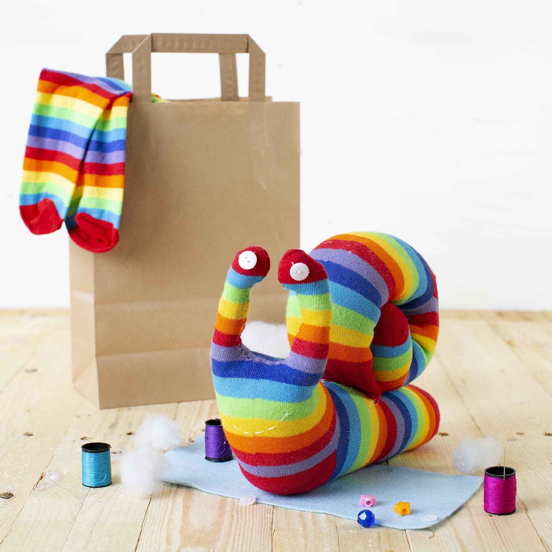 Sock Snail Craft Kit - Complete Craft Kit to Create Your Own Snail