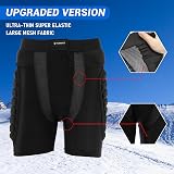 TOMSHOO Snowboard Protection Shorts Padded Protective Ski Black M view 3