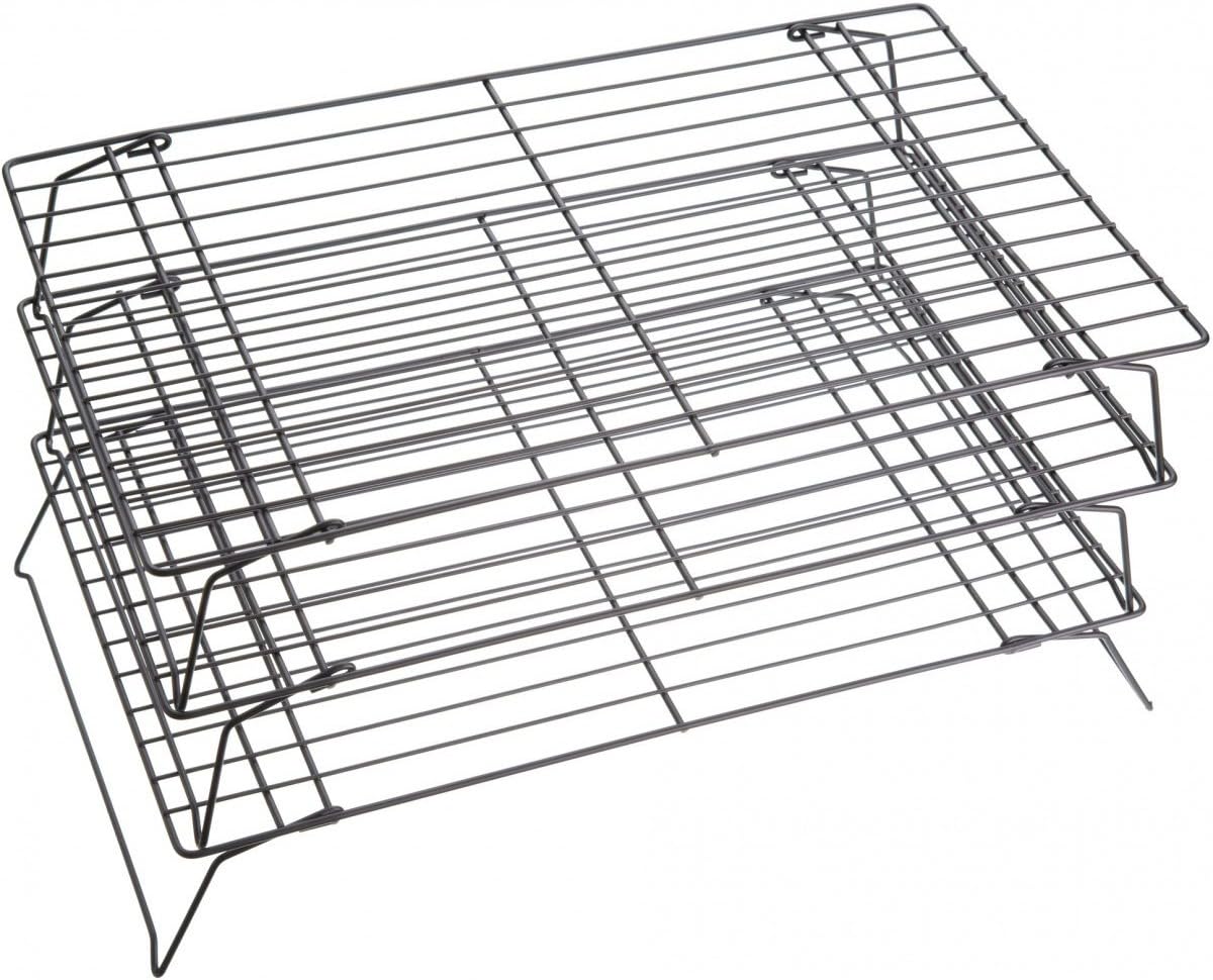 KitchenCraft 3-Stöckiges Kühlgestell mit Antihaftbeschichtung in Geschenkbox, 21 x 40 cm