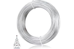 TKYZMS 18 Gauge Aluminum Craft Wire, 1mm 164ft, Silvery Bendable Metal Wire for Sculpting, Doll Armature, Flexible, Suitable for Various DIY Crafts, Jewelry Making