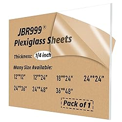 JBR999 18x24 Plexiglass Sheets - 1/4 inch Thick