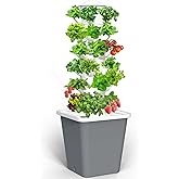LYCereal Hydroponics Growing System, 30-Plant Indoor Hydroponic Tower with Timer and Pump System, Plants Germination Kit, Vertical Hydroponic System for Gardening Lover (No Seed)