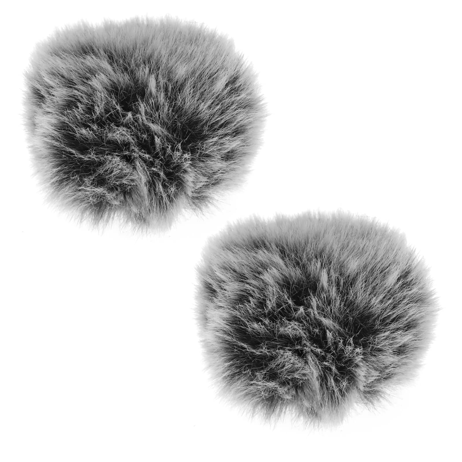 SG Store 2PCS Fur Microphone Windscreen 10cm Lavalier Mic Windbreaker Mini Wind Filter Mic Windshield Muff Pop Filter for Indoor Outdoor Environments