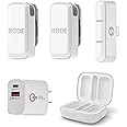 Rode Wireless Micro Ultra-Compact 2-Person Digital Wireless Microphone System with Lightning Connector, White, Bundle with Wall Charger
