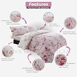 Gaveno Cavailia Luxury Bedding Duvet Cover Set Pink Birds Flowers Single view 3