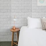 Art3d 10 Sheets 3D White Brick Wallpaper Peel and Stick 14.5 Sq Ft Faux Panel view 2
