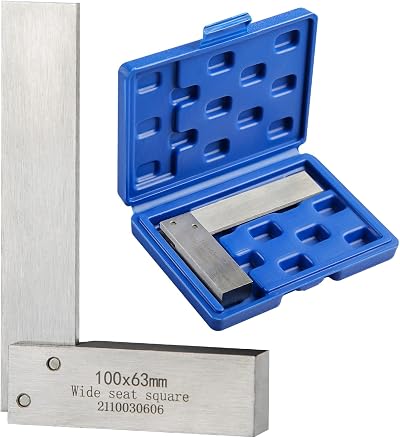 Toolcool Machinist Square 90 Degree 100x63mm Hardened Steel DIN 875