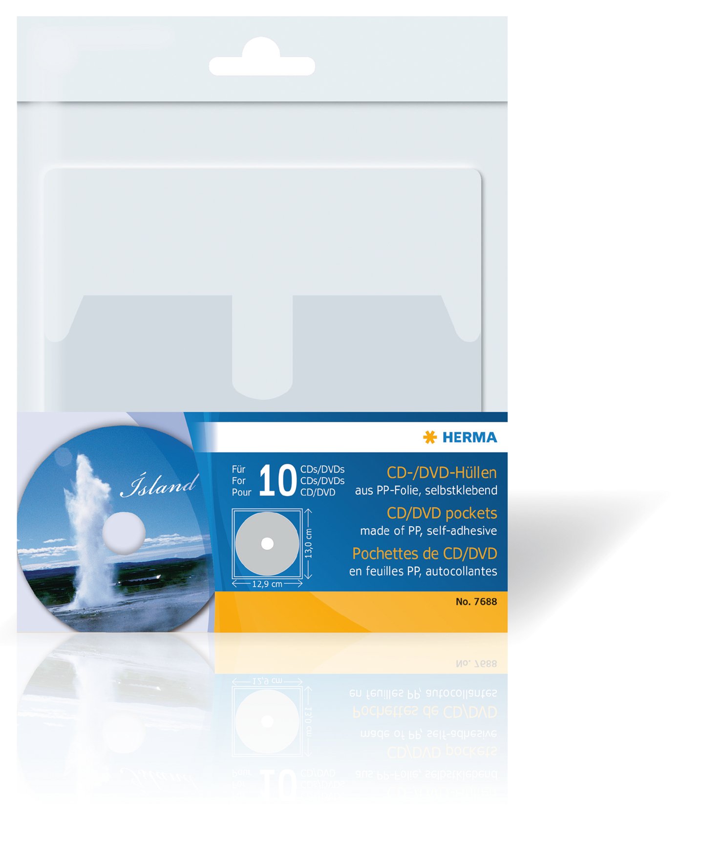 Herma 7688 CD/DVD Cases 129 x 130 mm Pack of 10 Cases