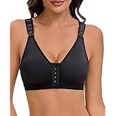 BBYDBY Front Closure Compression Bra Post Surgery Mastectomy Surgical Wireless with Adjustable Straps