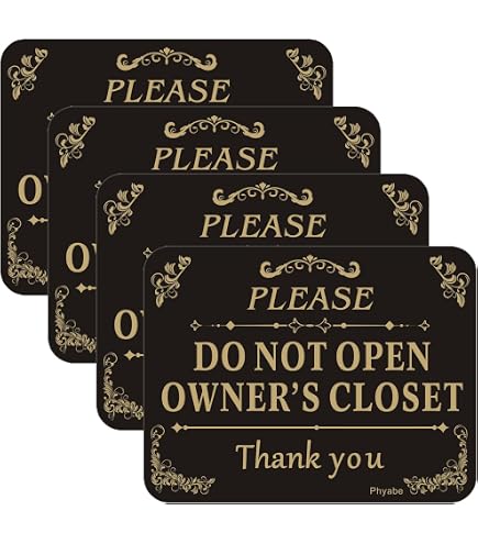 2 Stück "Do Not Open" Türschilder – 22,8x7,6 Cm, Selbstklebend – Für Schränke, Waschküche & Mehr