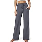 IUGA Wide Leg Yoga Pants for Women Sweatpants with Pockets Yoga Pants Flare Lounge Pants Loose High Waist Comfy Workout Dance