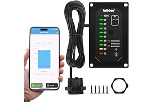 briidea Bluetooth RV Water Tank Level Sensor Monitor Indicator with App & LED Display, Precise Detection, Auto-Sense Modes, Ensures Water Supply for RVs, Boats, Caravans
