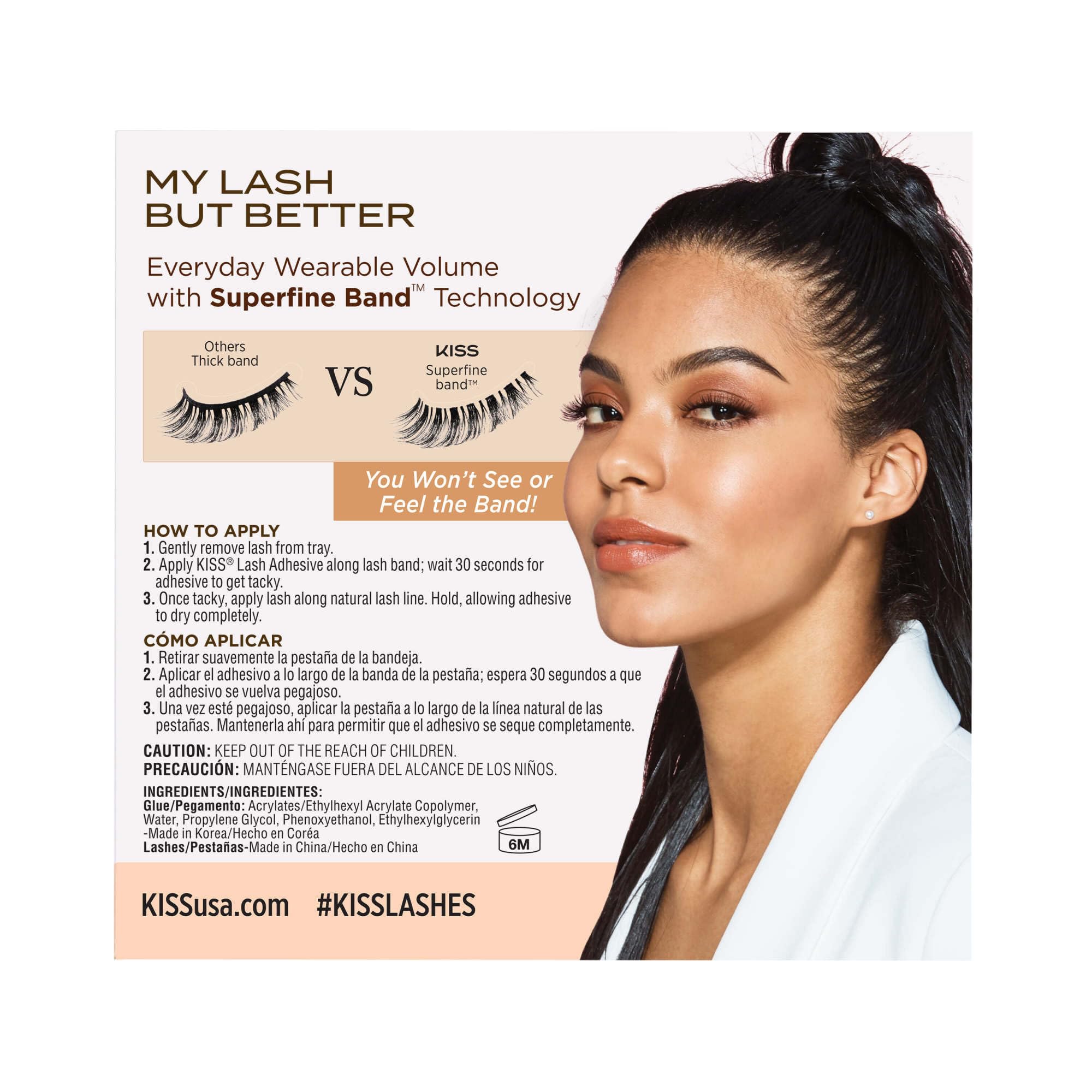 KISS My Lash But Better, False Eyelashes, 'So Real', 12mm, Includes 1 Pair Of Lash, Easy to Apply, Reusable Lash Clusters