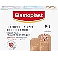 Elastoplast Flexible Fabric Bandages, Value Pack | 80 Strips, beige | Extra Flexible | Adapts to all your movements | Strong 