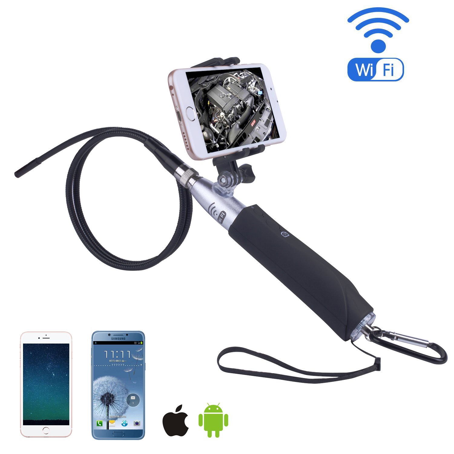 Endoscope, Warmhoming Borescope Handheld Waterproof USB Inspection