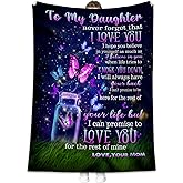 Coolim to My Daughter Gifts from Mom, Gifts for My Daughter Blanket from Mom, Daughter Blankets, Birthday Anniversary Graduation (to My Daughter Gifts from Mom Blanket, 50" x 60")