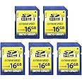 16GB Class 10 SDHC Flash Memory Card Full Size SD Card USH-I U1 Trail Camera Memory Card by Micro Center (5 Pack)