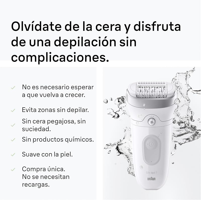 Silk·épil 7 Depiladora Eléctrica Mujer, 7-241, Plata