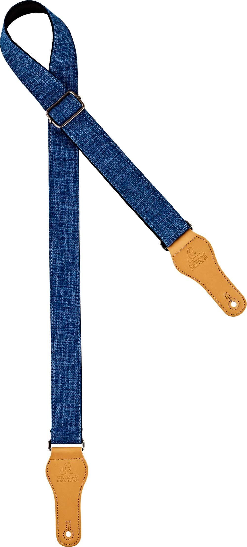 Ortega Guitars Adjustable Ukulele Strap – Casual Series – Cotton, Blue (OCS-270U)