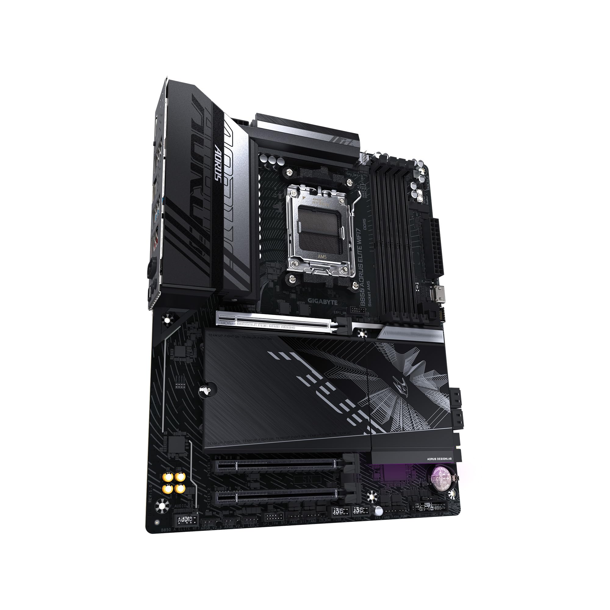 GIGABYTE B850 AORUS Elite WIFI7 AMD AM5 LGA 1718 Motherboard, ATX, DDR5, 3X M.2, PCIe 5.0, USB-C, WIFI7, 2.5GbE LAN, EZ-Latch, 5-Year Warranty