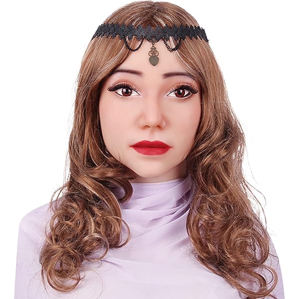 EQAIWUJIE Realistisch siliconen vrouwelijk hoofdmasker EQAIWUJIE Realistisch siliconen vrouwelijk hoofdmasker