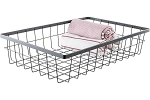 GET G.E.T. WB-1814-MG Urban Renewal 17.75" x 11.25" Wire Basket, 4" Tall, Metal