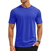 MAGCOMSEN Men's Short Sleeve UPF 50+ T-Shirt Swim Quick Dry Rash Guard Athletic Surf Shirts Performance Water Shirts