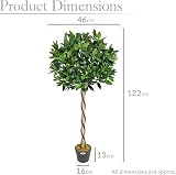 Christow Large 4ft Bay Tree In Pot Twin Pack Indoor Outdoor Topiary view 7