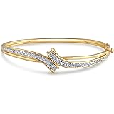 Beyond BrillianceYellow Gold-plated Round Diamond Accent Ethnic Wedding Wear Bangle Bracelet| Fashion Jewelry for Women s Her| Gift Box Included