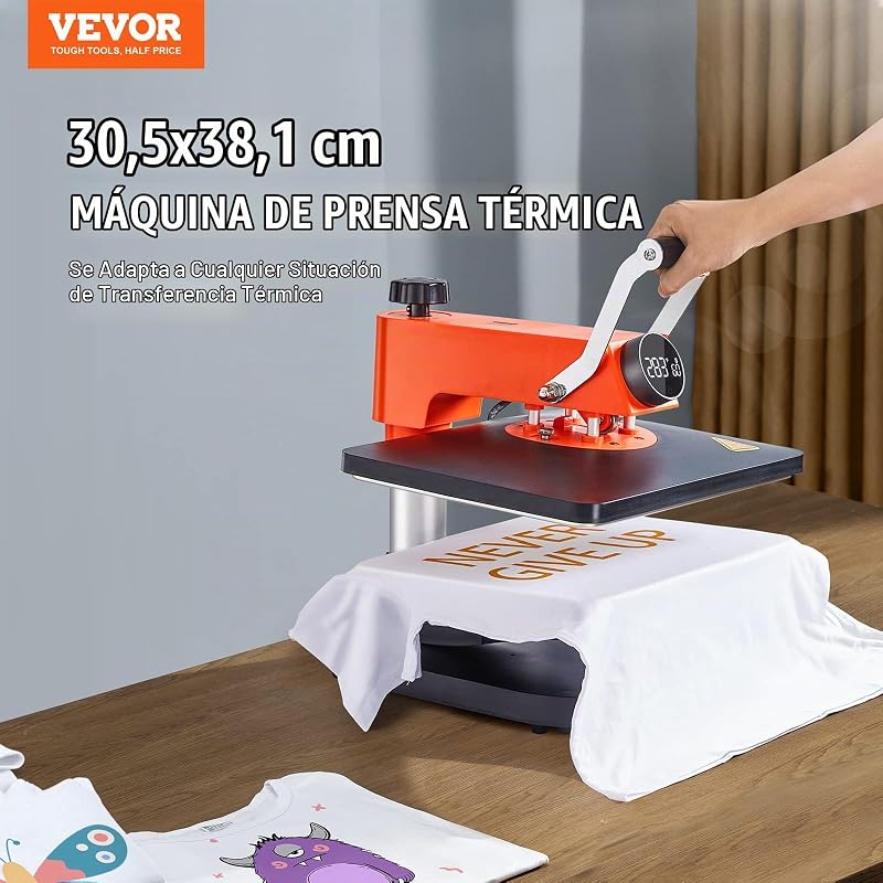 Máquina de Prensa de Calor Multifunción 42 x 40 x 39 cm, 5 en 1 para DIY Camisetas, Sombreros, Tazas — foto 2 de 8
