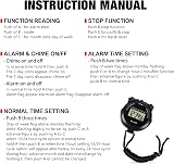 Weewooday 8 Piece Sport Stopwatch Timer Large Display Waterproof Luminous view 6