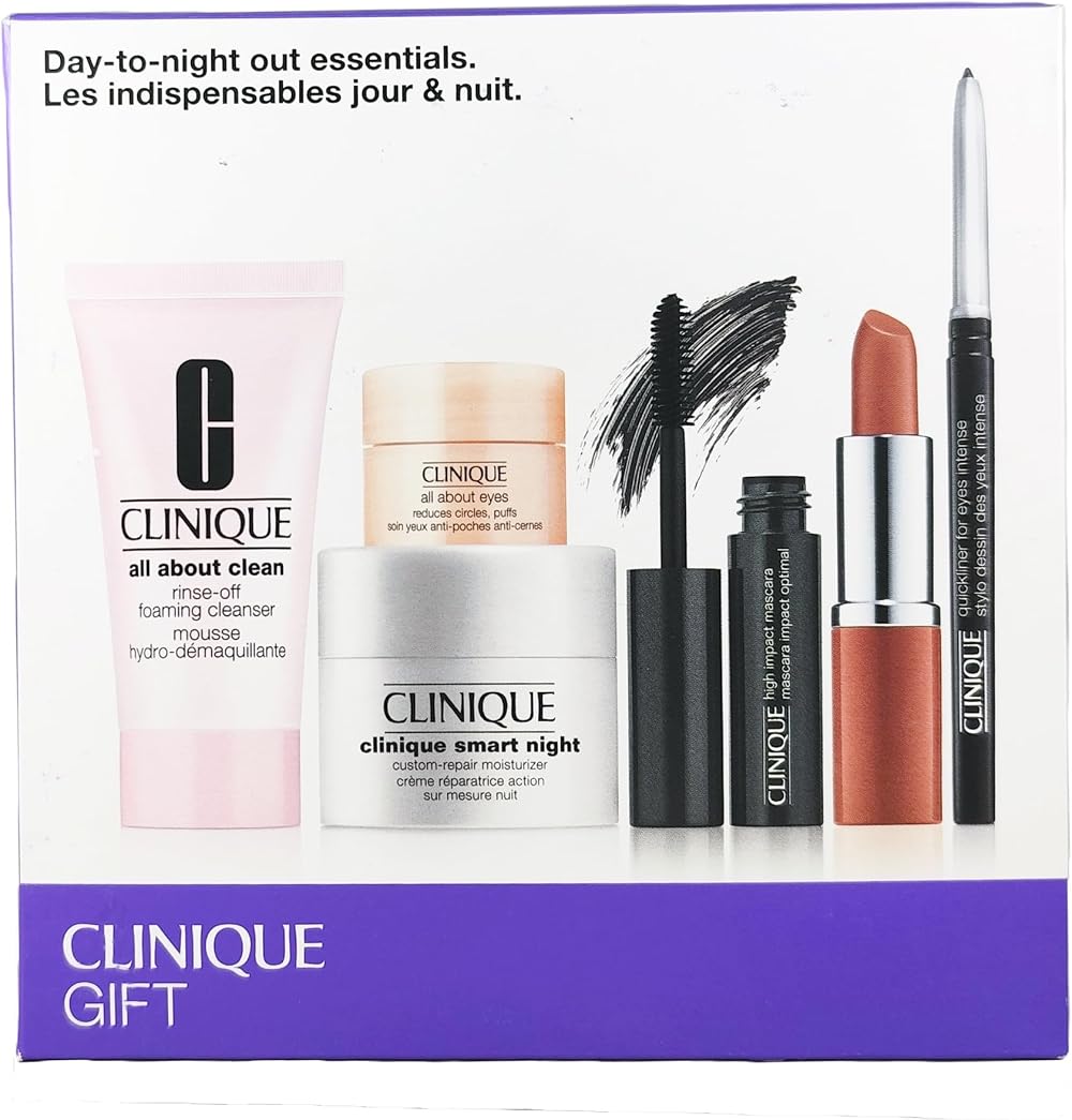 Clinique Day-To Night Out Essential Beauty Kit Skincare Set 6 Pieces