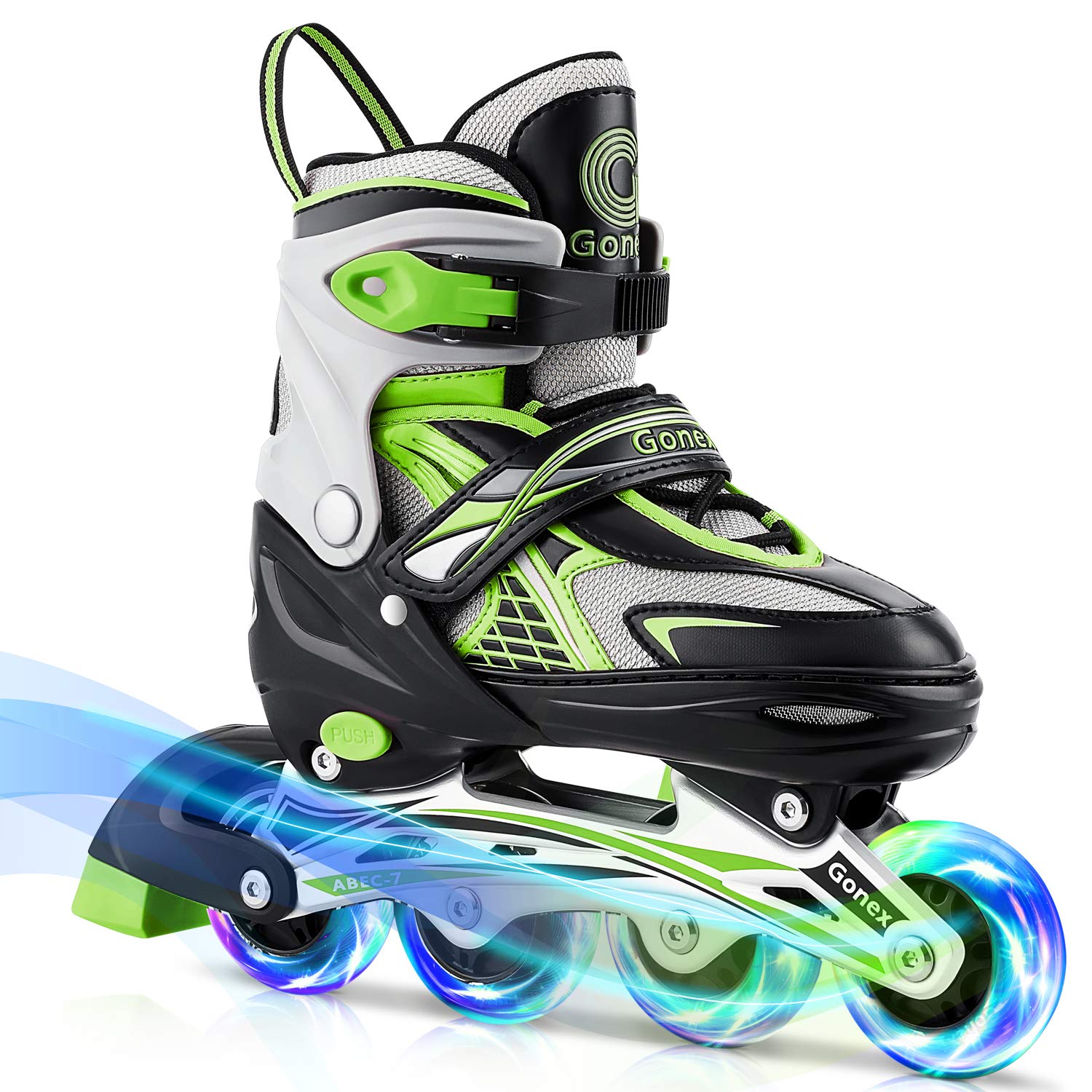 Buy GonexAdjustable Inline Skates for Children Adults, 4 LED