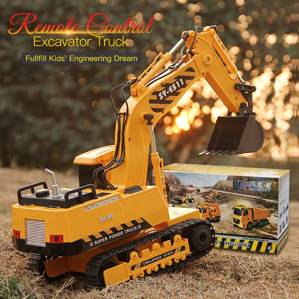 rc excavator double e