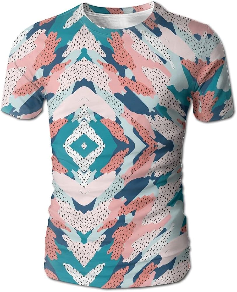 Amazon.com: Men's Abstract Inspiration Art Short Sleeve T Shirt O-Neck