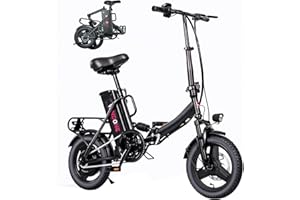 Windone S14/S16 Electric Bike for Adults, Max 19/22 MPH Speed & 28/50 Miles Range (PAS), 500W/750W Peak Motor and Lightweight & Portable, Shock Absorbers Electric Bicycle, Foldable ebike for Adults