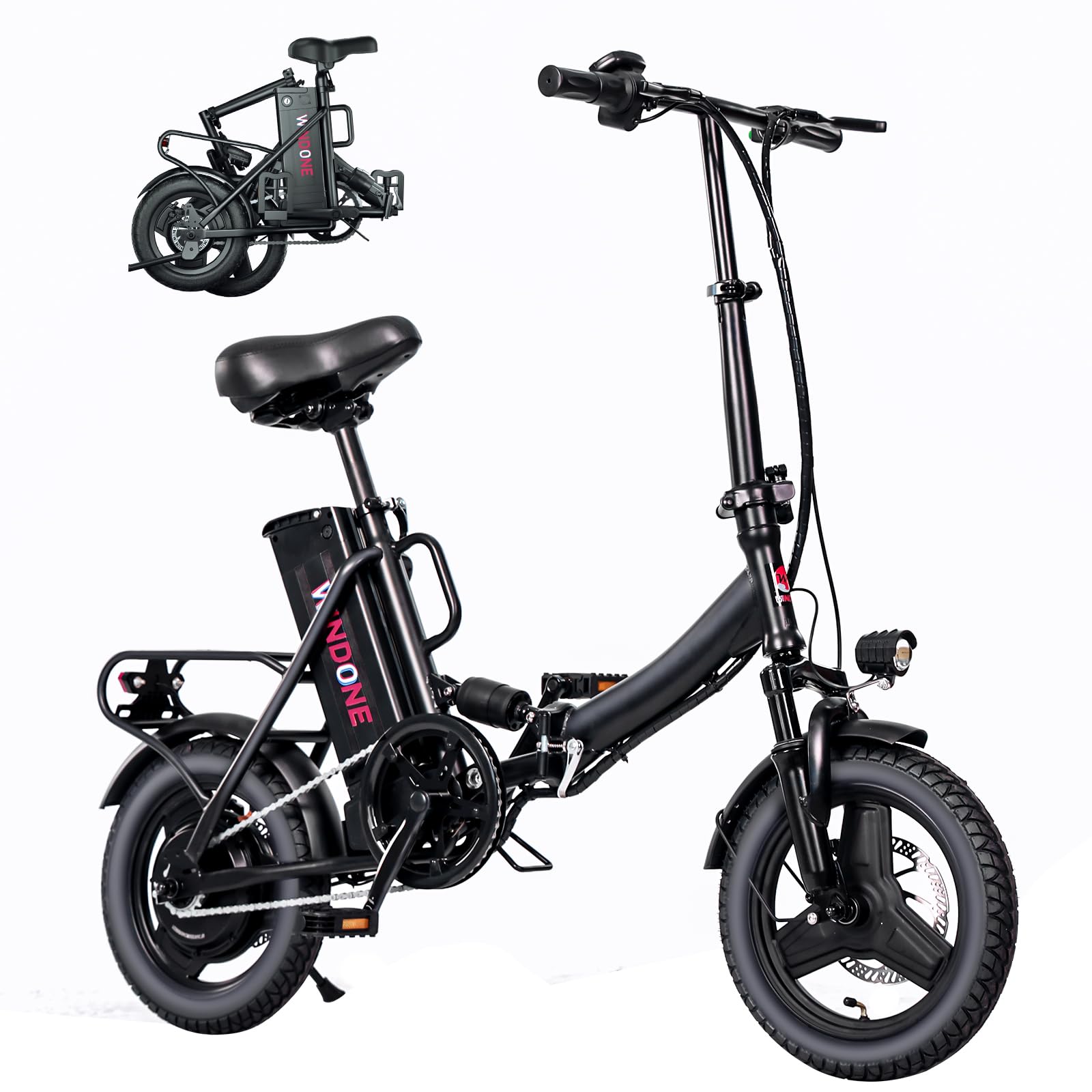 Photo 1 of **HEAVILY USED**Windone S14 Electric Bike for Adults, Max 19MPH Speed & 28 Miles Range (PAS), 500W Peak Motor and Lightweight & Portable, Dual Shock Absorbers Electric Bicycle, 14" Foldable ebike for Adults