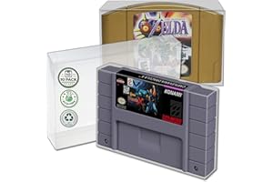 MALKO Video Game Protector Compatible with: SNES & N64 Cartridge | Clear Plastic Sleeve | 10 Pack