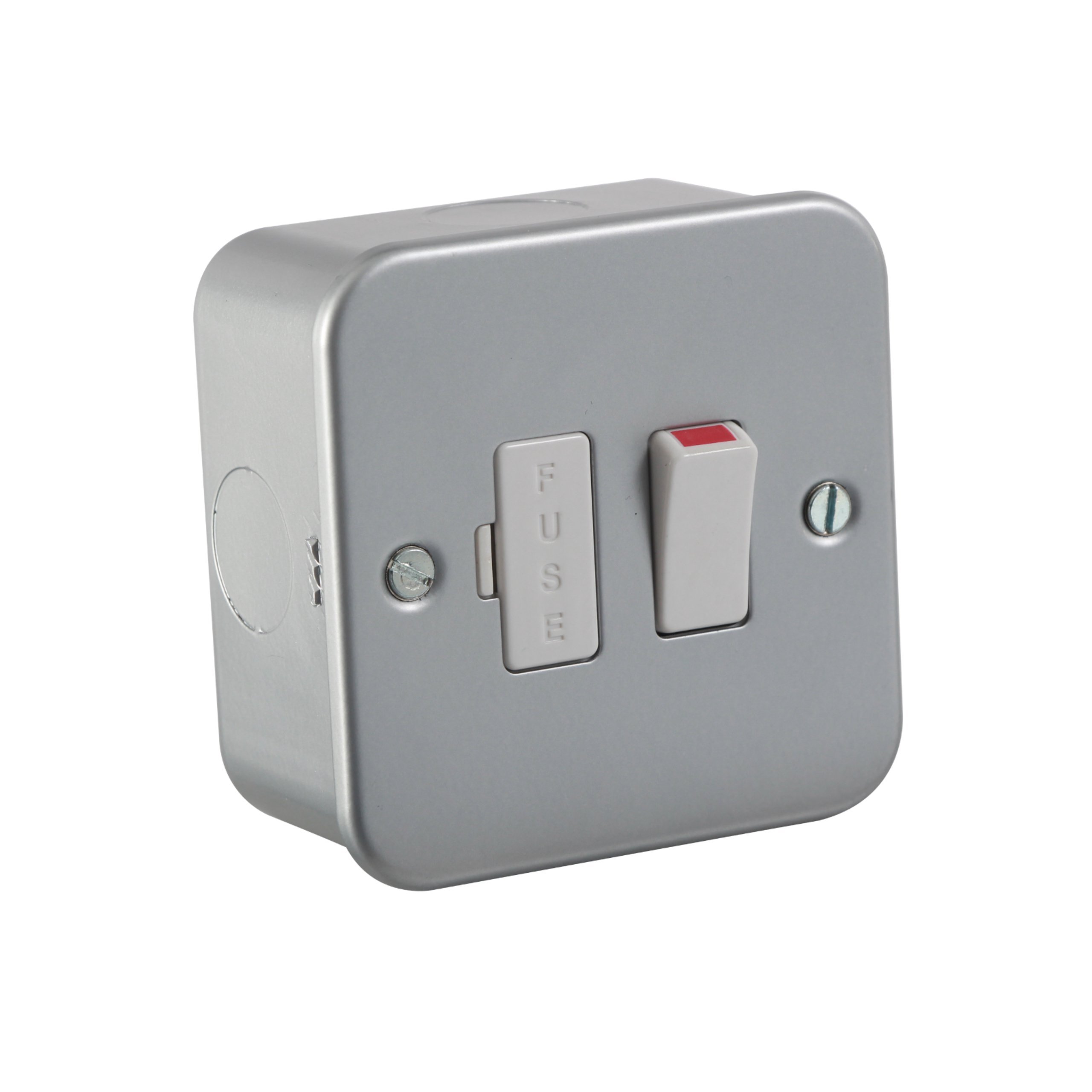 Knightsbridge M6300 Metal Clad 13A Switched Spur Unit 230 V, Silver