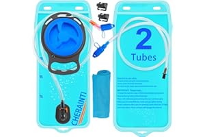 CHERAINTI Hydration Bladder - 2L Water Bladder for Hiking Backpack, Leak Proof Water Reservoir 2 Liter BPA Free Water Storage Bag Pouch, Hydration Pack Replacement for Outdoor Running Camping Cycling