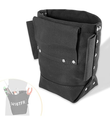 Graintex CB2136 Heavy Duty Nut & Bolt Bag - Canvas Tool Pouch With Tunnel Loop For Belt, 6x12x10 Inches - View #8