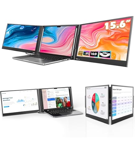 Amazon.com: JapanNext JN-TRI-IPS101HDR 2-Screen Mobile Display