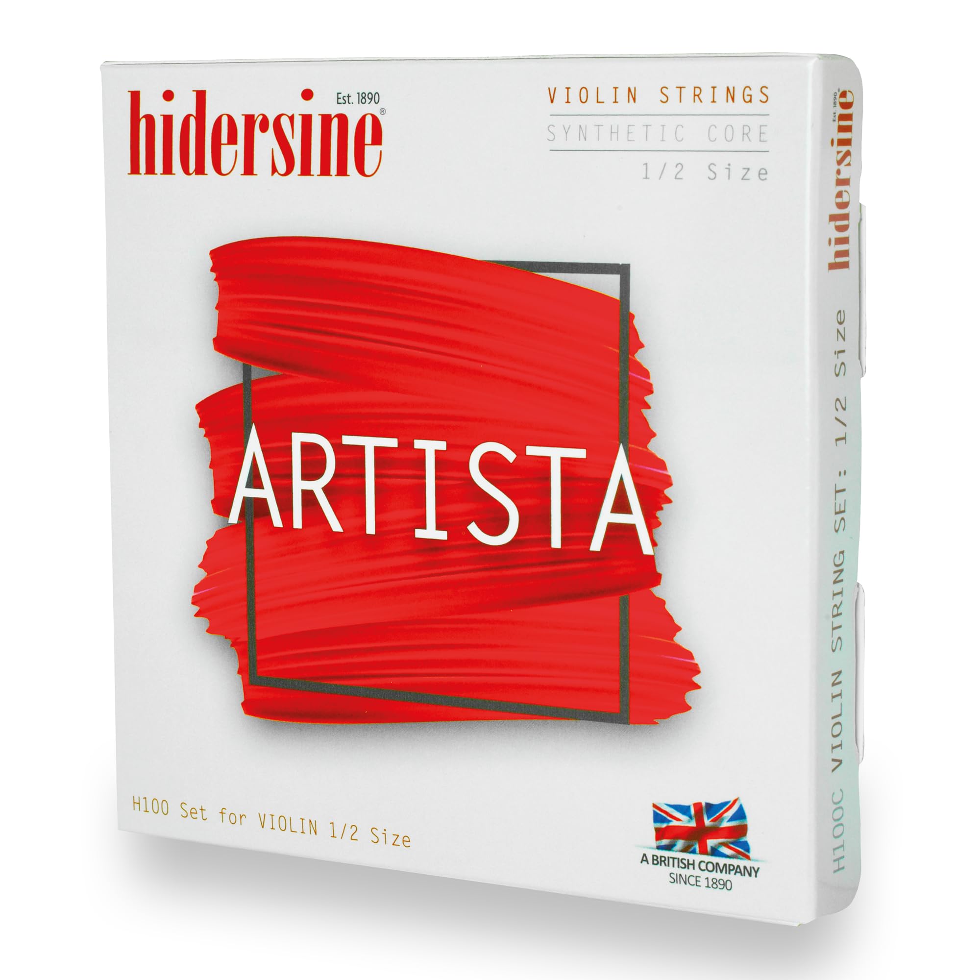 Hidersine Artista Series Premium 1/2 Size Violin String Set – Synthetic Core A/D/G with Steel E String - Warm Tone, Stable Tuning & Easy Play for Young Violinists Premium Strings for Half Size Violins